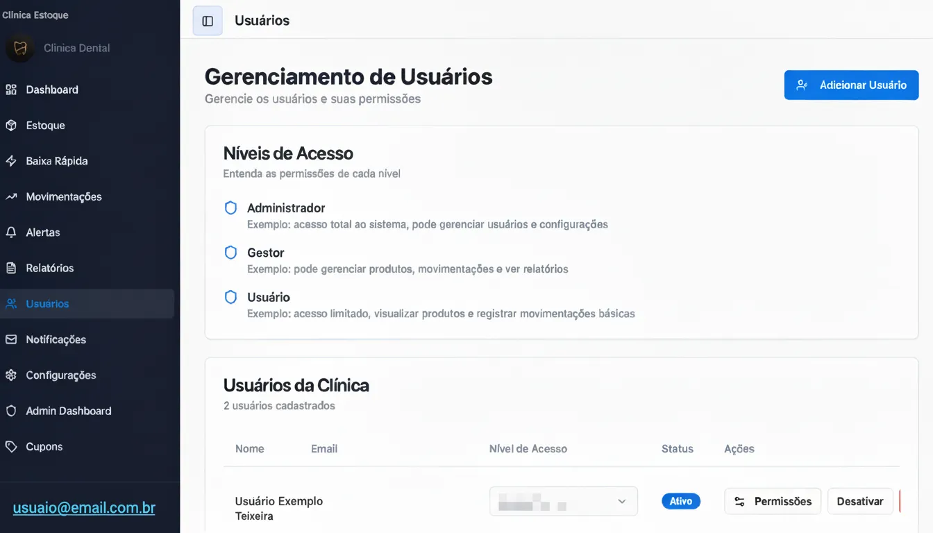 Screenshot do Usuários